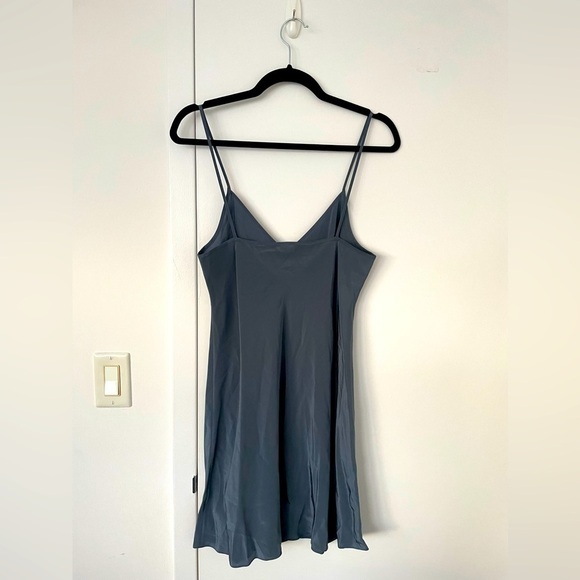 RARE Khaite Winston silk chiffon dress in slate NWT - Picture 7 of 7